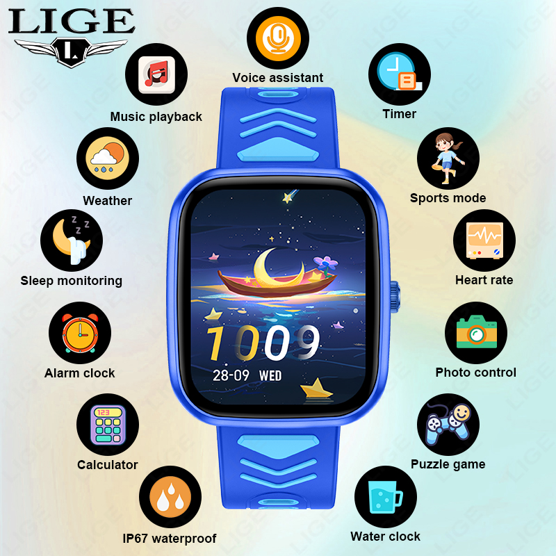 Smartwatch Watches For Girls Kids - LIGE Kids Smartwatch Game Waterdichte Elektronica