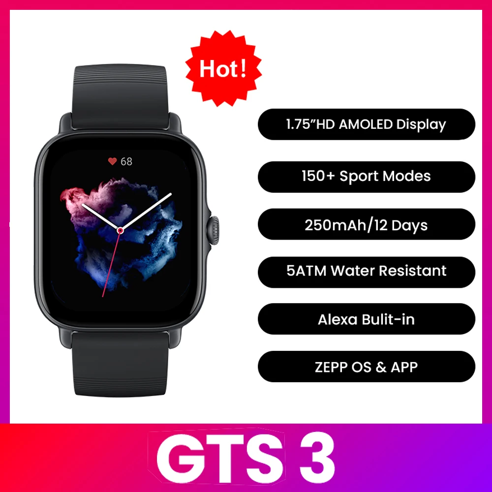 Smartwatch Refurbished Watches - Amazfit GTS 3 Smartwatch 5ATM Waterdicht