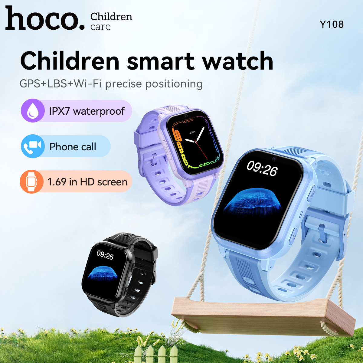 Smartwatch Watches For Boys - HOCO Y108 1.69 inch HD LCD