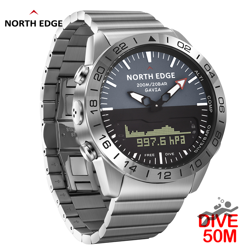 NORTH EDGE Heren duikhorloge M - Smartwatch Watches For Men Digital recensie en prijs