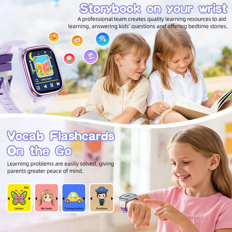 LIGE 2026 Nieuw Kinderen Leer  - Smartwatch Watches For Girls Kids recensie en prijs