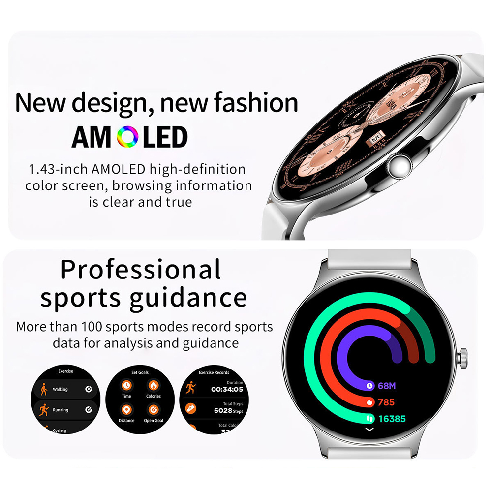 1,43 inch AMOLED ultradunne sm - Smartwatch Ladies Watches For Women recensie en prijs