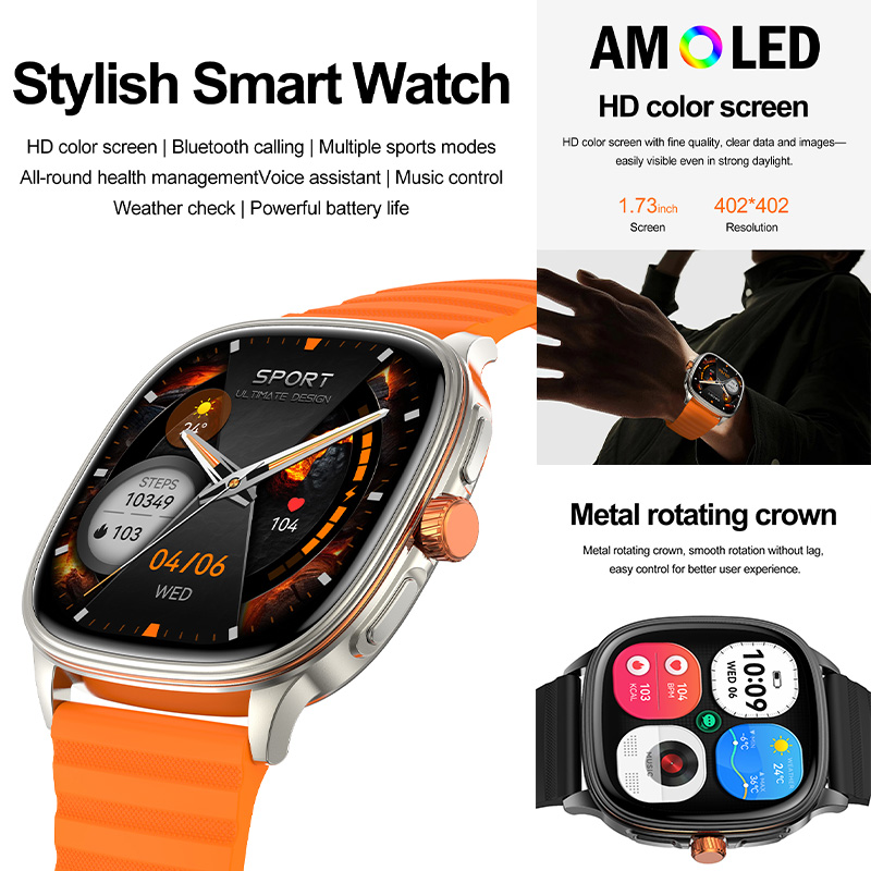 YAOCX HK73 AMOLED Smartwatch M - Smartwatch New Watches For Women recensie en prijs