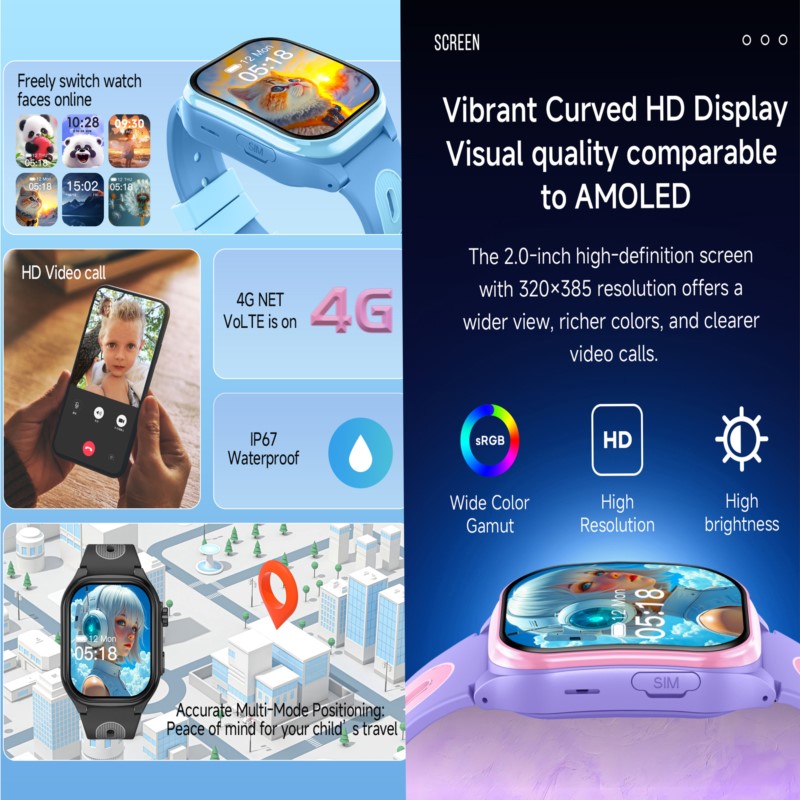 Smartwatch Kinderen 4G GPS WIF - Smartwatch Watches Gift For Boys With Gps recensie en prijs
