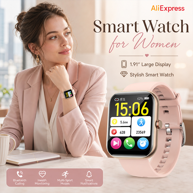 Dames Smartwatch BT Oproep Har - Smartwatch Ladies Watches For Women recensie en prijs