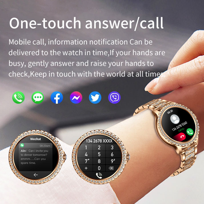 696 Nieuwe Blue Tooth Call Vro - Smartwatch Ladies Watches For Women recensie en prijs