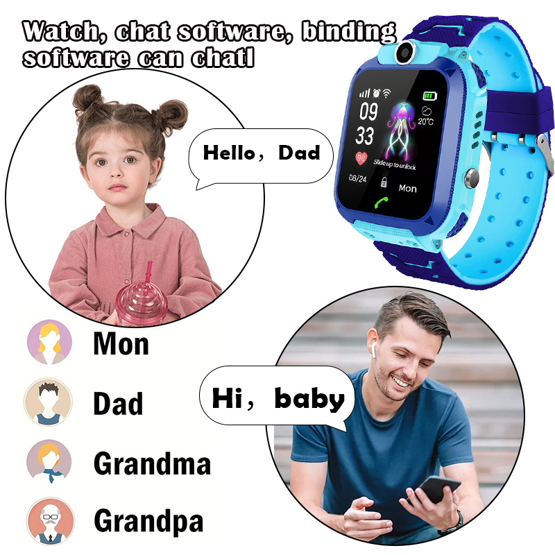 Q12B Smartwatch voor kinderen  - Smartwatch Watches Gift For Boys With Gps recensie en prijs