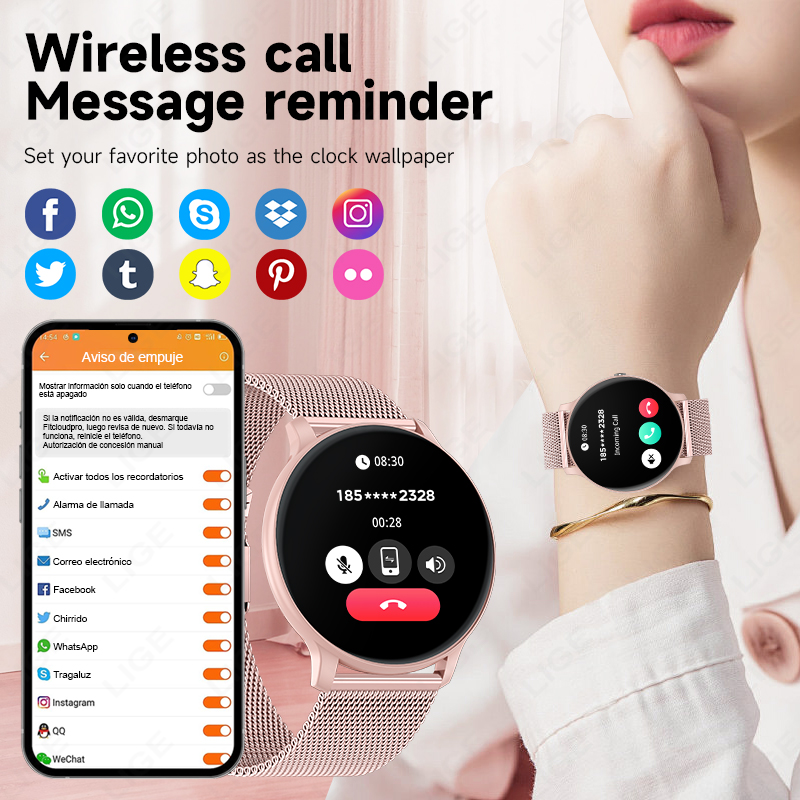 LIGE Waterdicht Dames Smartwat - Smartwatch Ladies Watches For Women recensie en prijs