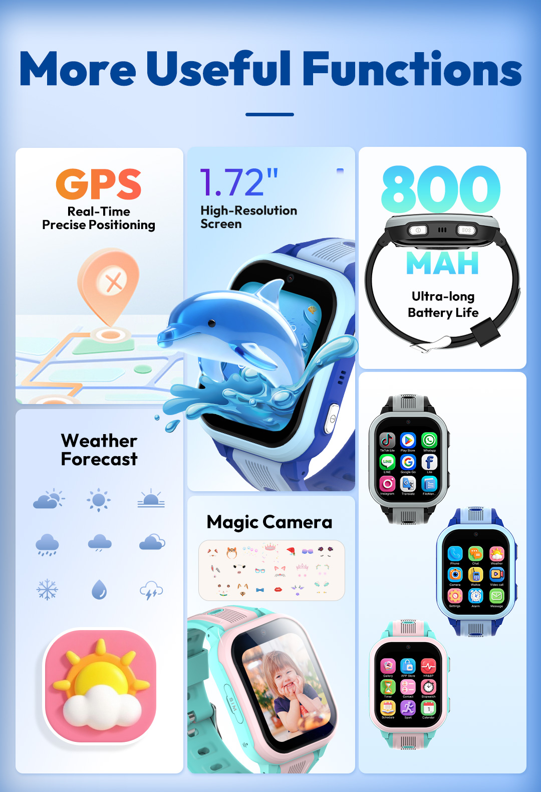 KT41 Smartwatch - 4G Telefoon  - Smartwatch Watches Gift For Boys With Gps recensie en prijs