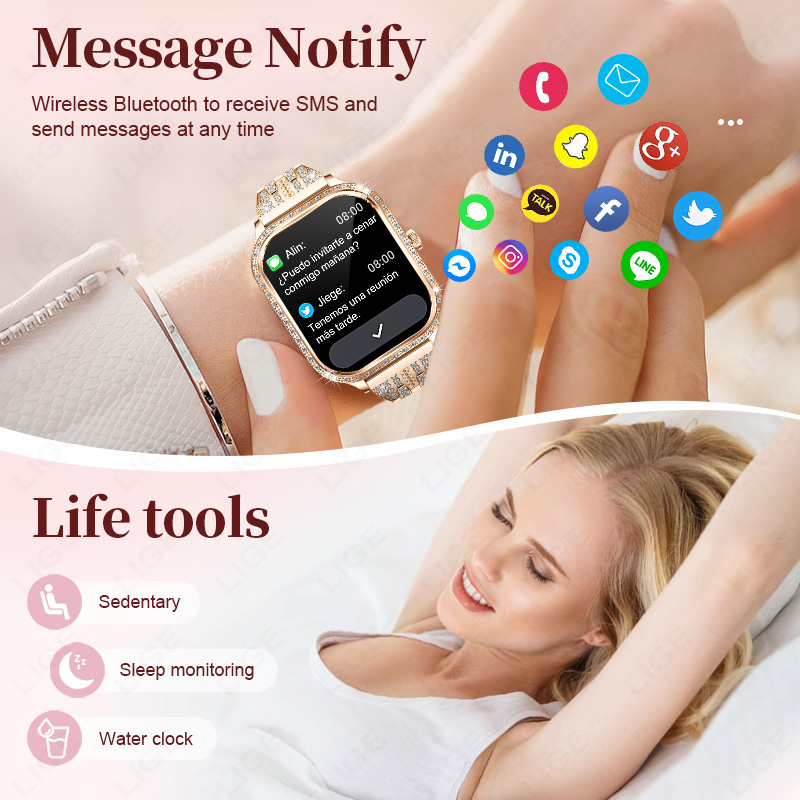 LIGE Smart Watch Dames Waterdi - Smartwatch Ladies Watches For Women recensie en prijs