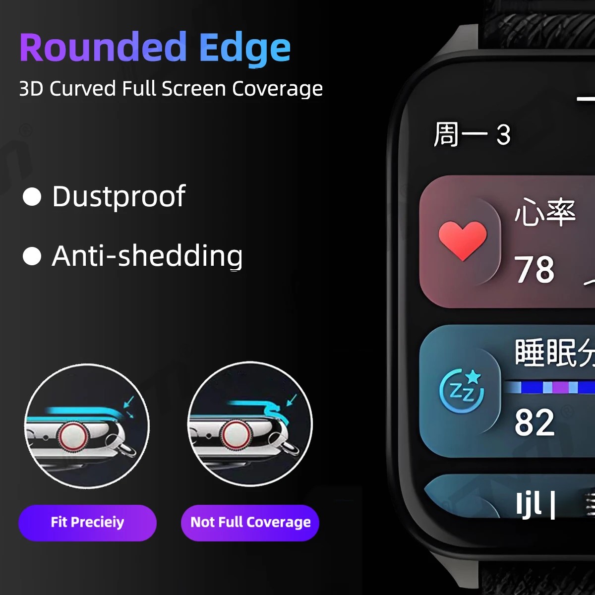 3D-beschermingsfilm voor Garmi - Xwatch Smartwatch recensie en prijs