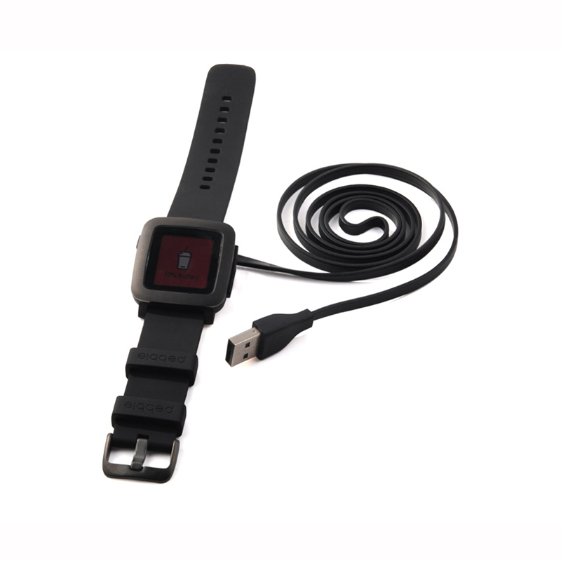 Zwart Usb Charger Charging Cab - Smartwatch Pebble Watches recensie en prijs